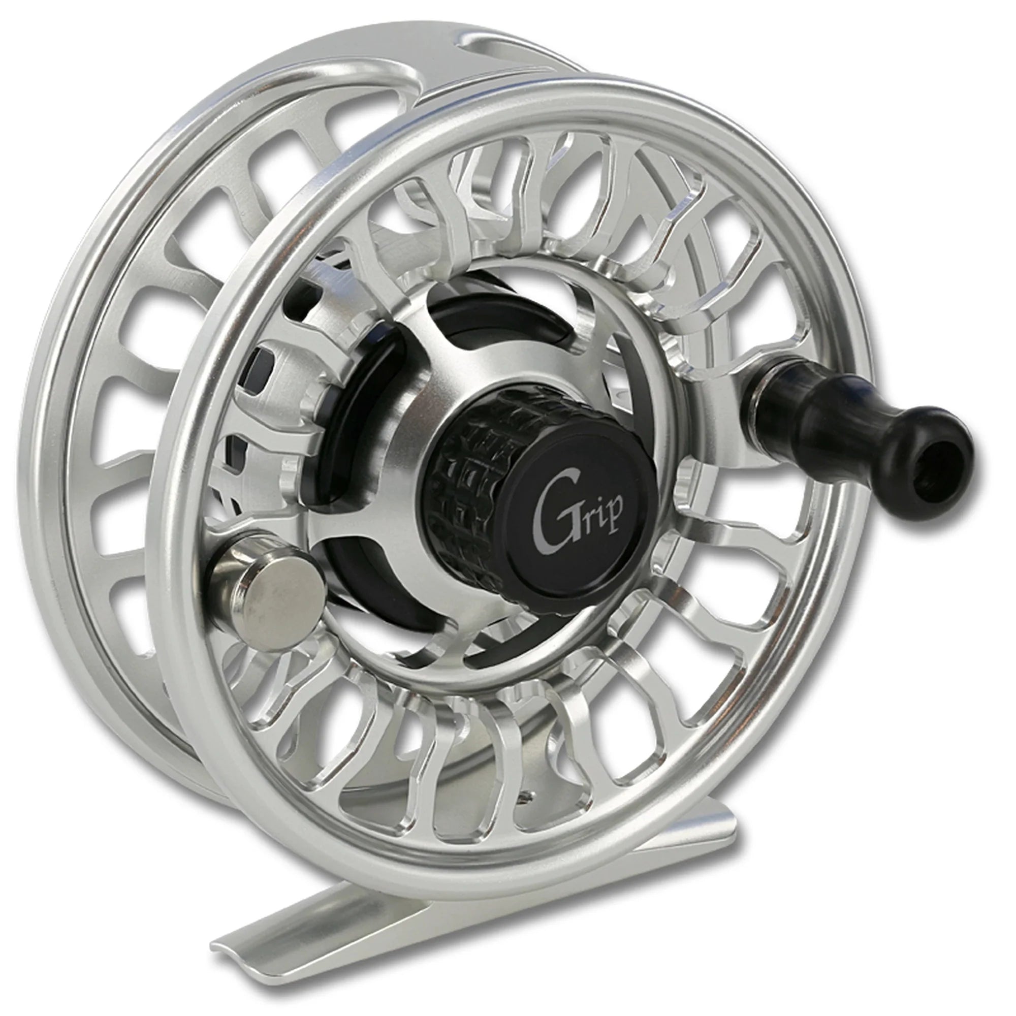 Galvan Grip-8 CLEAR w/BLACK HUB REEL 8 Wt. image 0